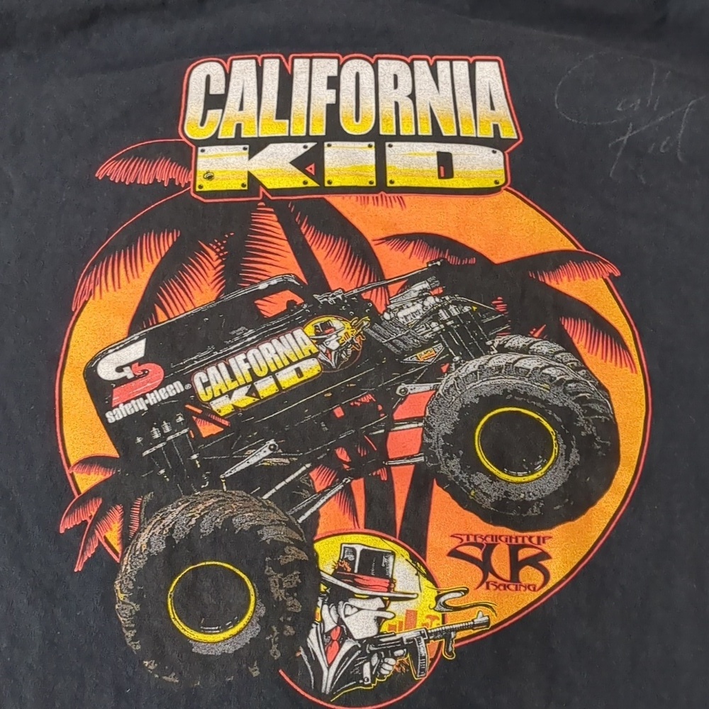 California Kid Straightup sur racing MONSTER Trucks T- shirt Men's size XL